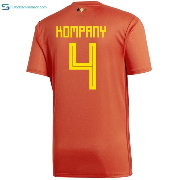 Camiseta Belgica 1ª Kompany 2018 Rojo